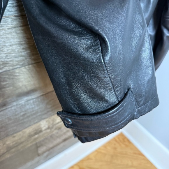 Men’s LA Leather Black Coat Size 2XL Mid Length Excellent Condition - Picture 4 of 13